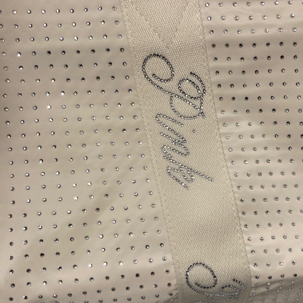 PINK Victoria's Secret Sparkly White Tote with Branded Straps - Picture 2 of 5